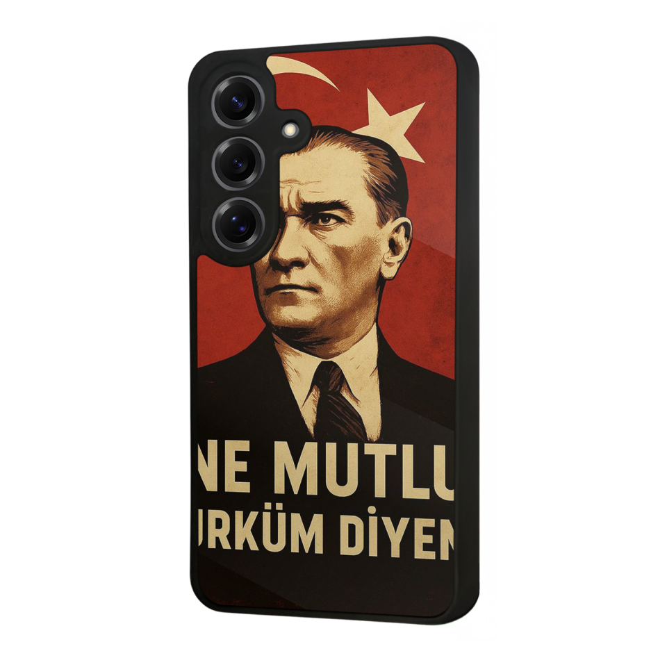 Samsung Galaxy S25 Uyumlu  Mustafa Kemal Ataturk Tasarımlı Glossy Premium Kılıf
