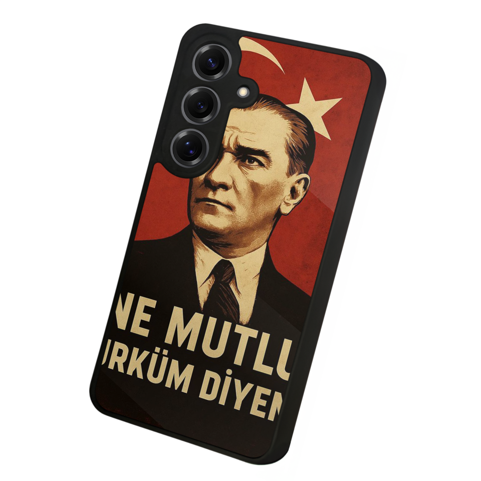 Samsung Galaxy S25 Uyumlu  Mustafa Kemal Ataturk Tasarımlı Glossy Premium Kılıf