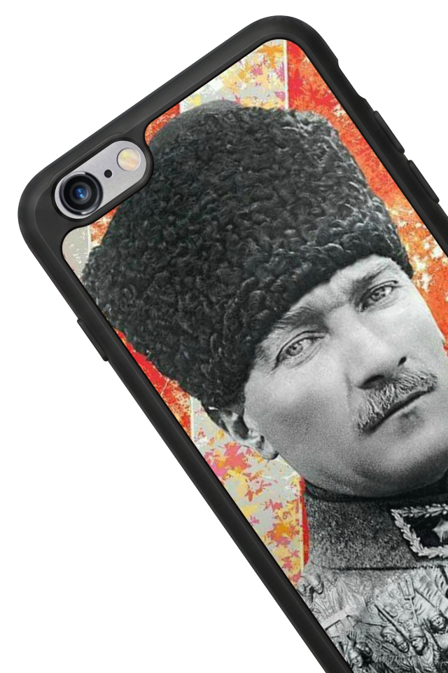 iPhone 6s Plus Uyumlu Mustafa Kemal Ataturk Tasarımlı Glossy Premium Kılıf