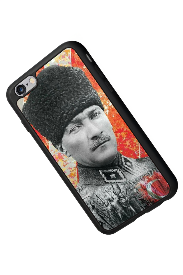 iPhone 6s Plus Uyumlu Mustafa Kemal Ataturk Tasarımlı Glossy Premium Kılıf