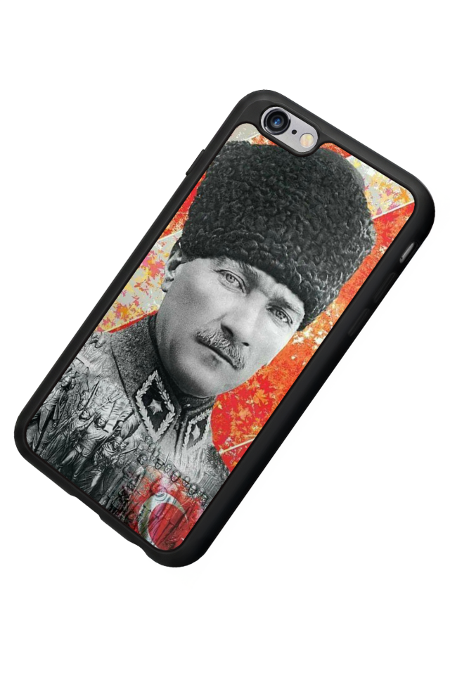 iPhone 6s Plus Uyumlu Mustafa Kemal Ataturk Tasarımlı Glossy Premium Kılıf
