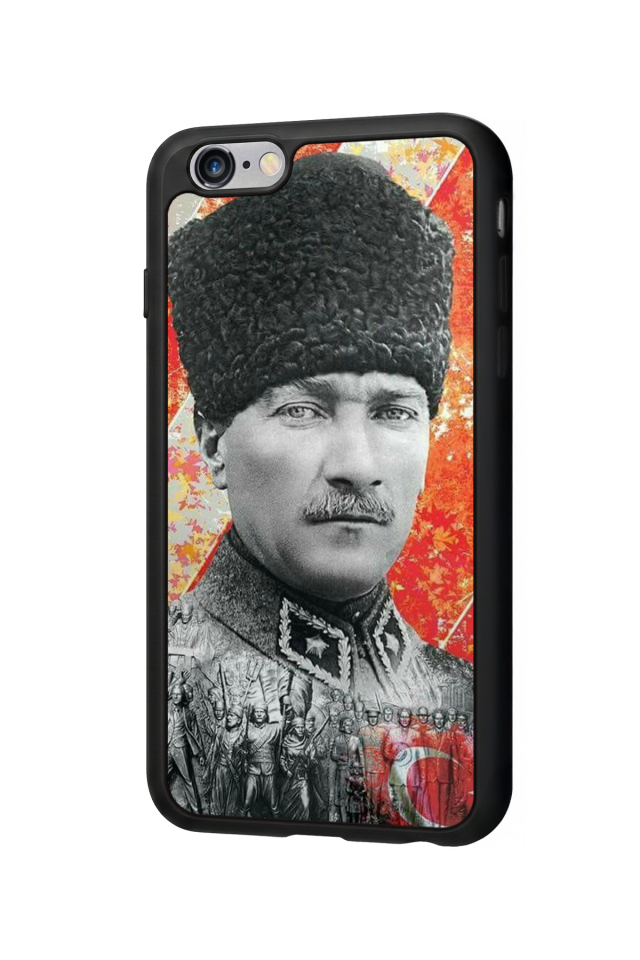 iPhone 6s Plus Uyumlu Mustafa Kemal Ataturk Tasarımlı Glossy Premium Kılıf