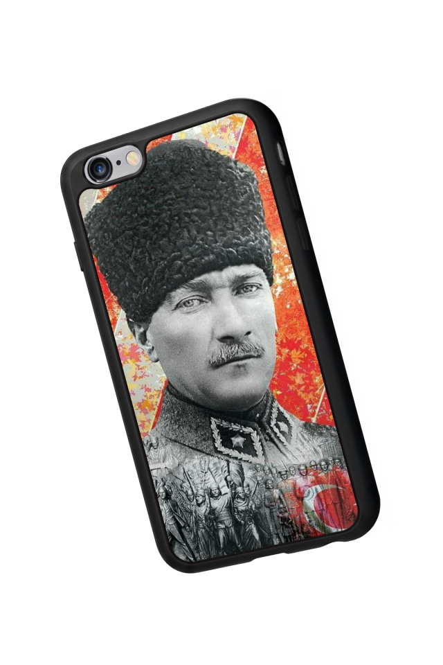 iPhone 6s Plus Uyumlu Mustafa Kemal Ataturk Tasarımlı Glossy Premium Kılıf