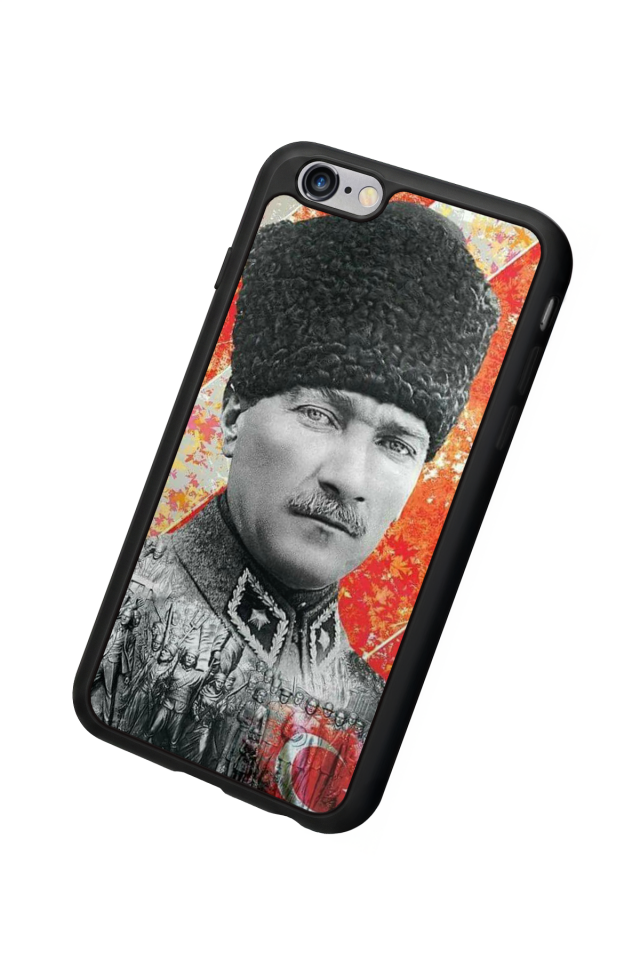 iPhone 6s Plus Uyumlu Mustafa Kemal Ataturk Tasarımlı Glossy Premium Kılıf