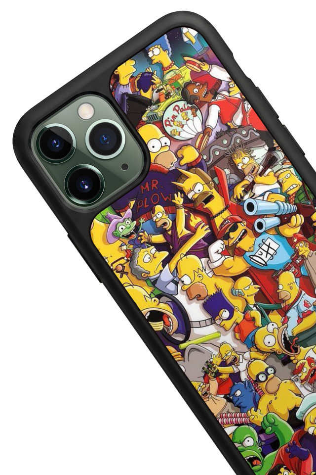 iPhone 11 Pro Uyumlu The Simpsons Tasarımlı Glossy Premium Kılıf
