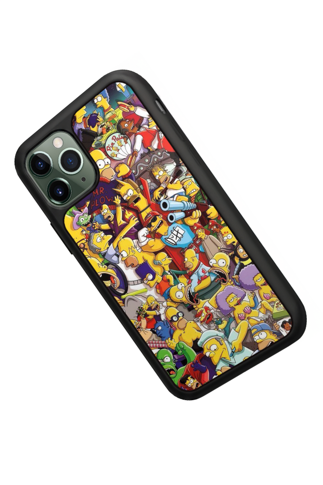 iPhone 11 Pro Uyumlu The Simpsons Tasarımlı Glossy Premium Kılıf