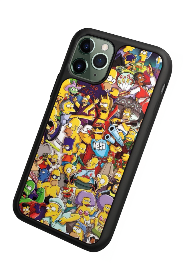 iPhone 11 Pro Uyumlu The Simpsons Tasarımlı Glossy Premium Kılıf