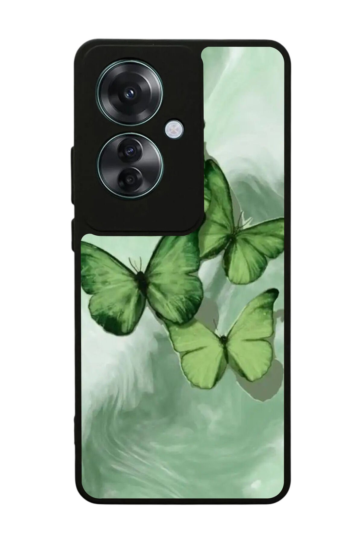 Oppo Reno 11F Uyumlu Kelebek Tasarımlı Glossy Premium Kılıf