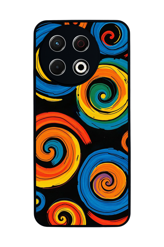 Tecno Spark 30 Pro Uyumlu Abstract Tasarımlı Glossy Premium Kılıf