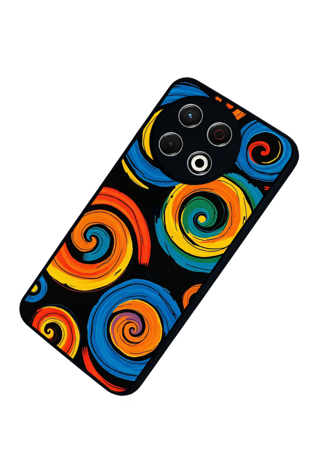 Tecno Spark 30 Pro Uyumlu Abstract Tasarımlı Glossy Premium Kılıf