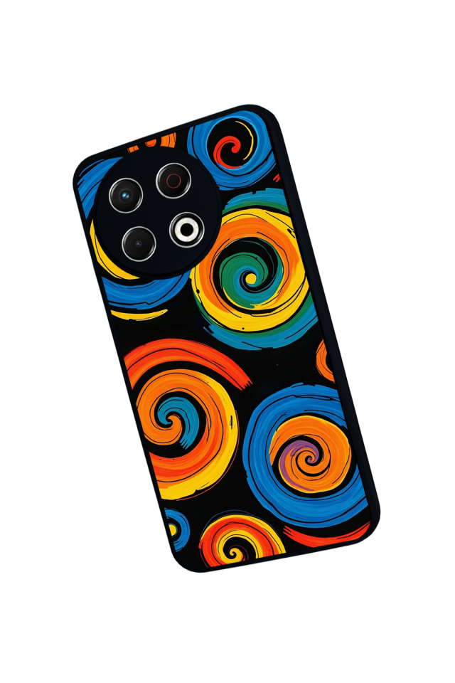 Tecno Spark 30 Pro Uyumlu Abstract Tasarımlı Glossy Premium Kılıf