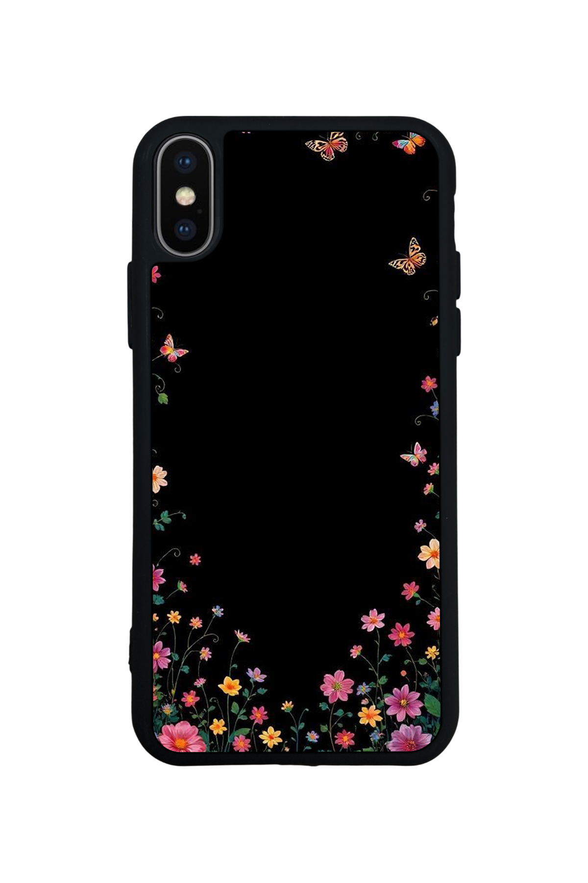 iPhone X/ XS Uyumlu Floral Tasarımlı Glossy Premium Kılıf