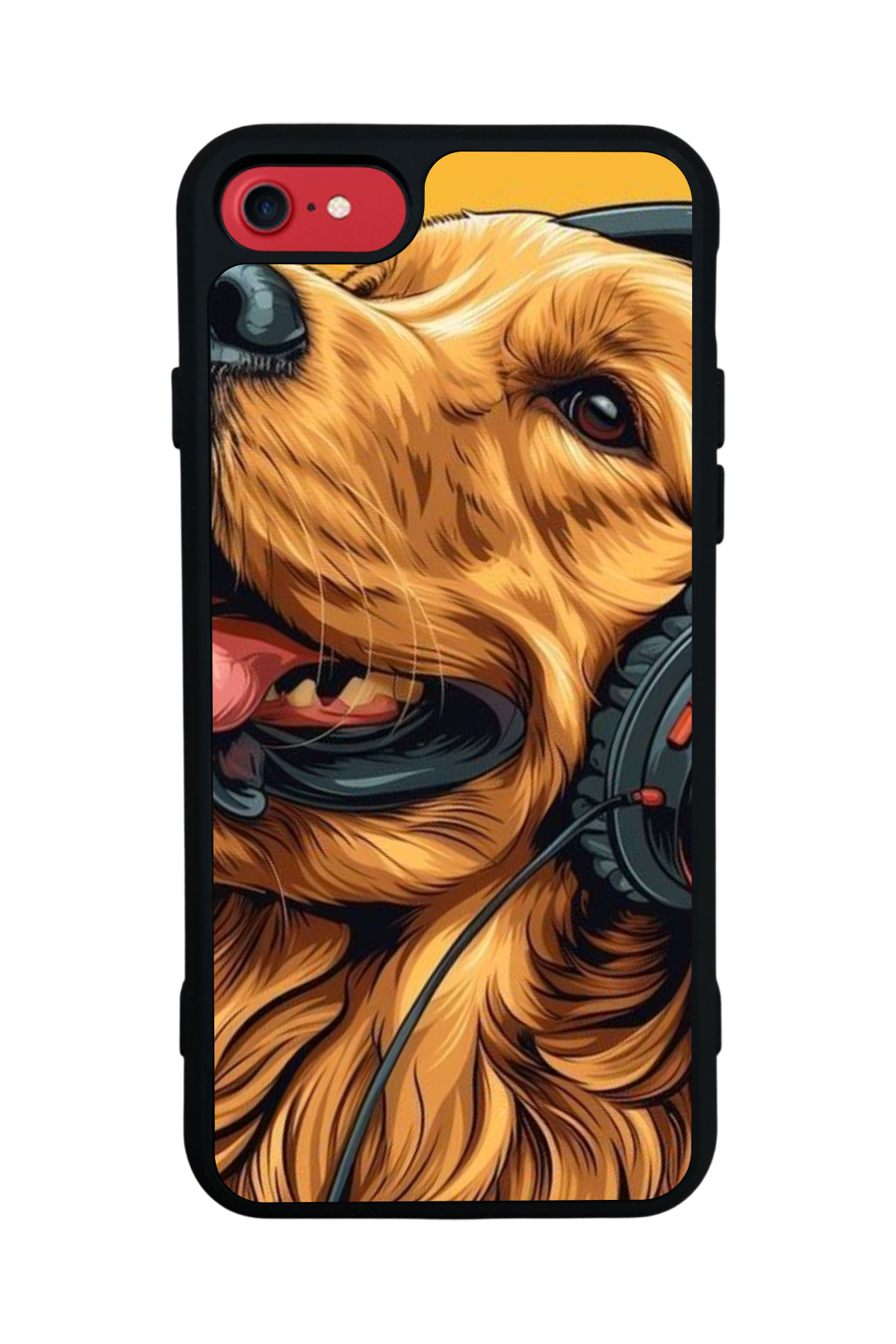 iPhone SE Uyumlu Golden Kopek Tasarımlı Glossy Premium Kılıf