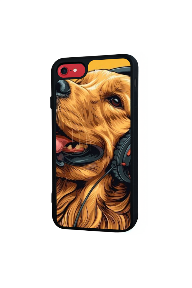 iPhone SE Uyumlu Golden Kopek Tasarımlı Glossy Premium Kılıf