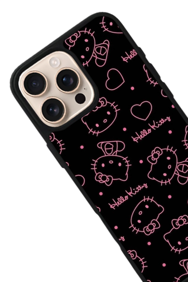 iPhone 15 Pro Uyumlu HelloKitty Tasarımlı Glossy Premium Kılıf