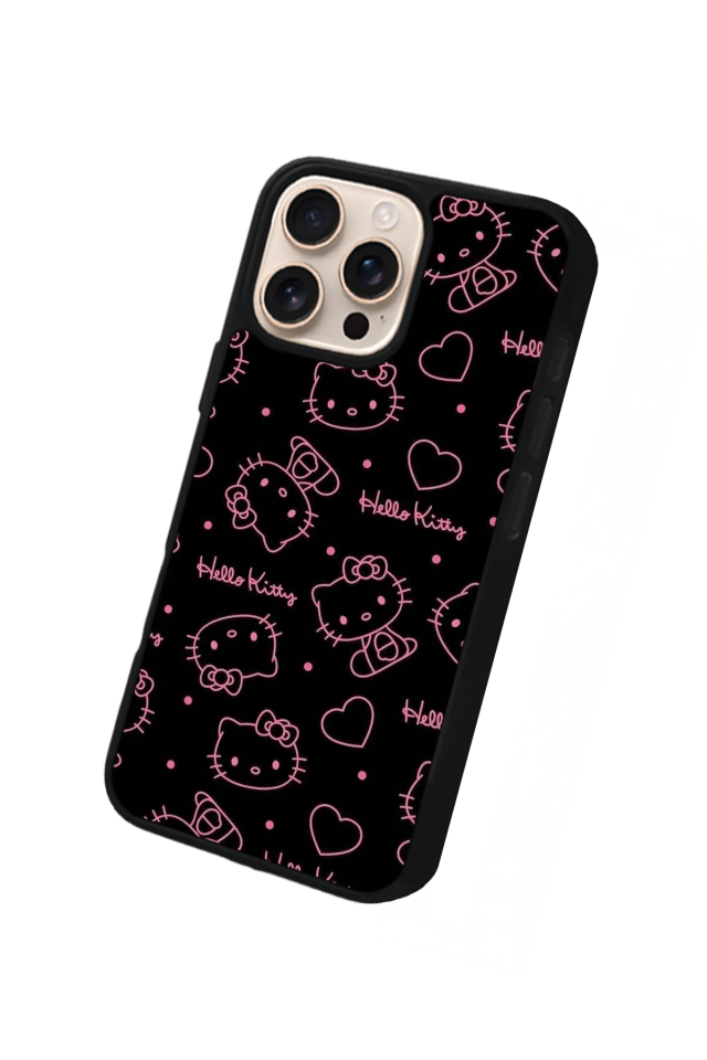 iPhone 15 Pro Uyumlu HelloKitty Tasarımlı Glossy Premium Kılıf