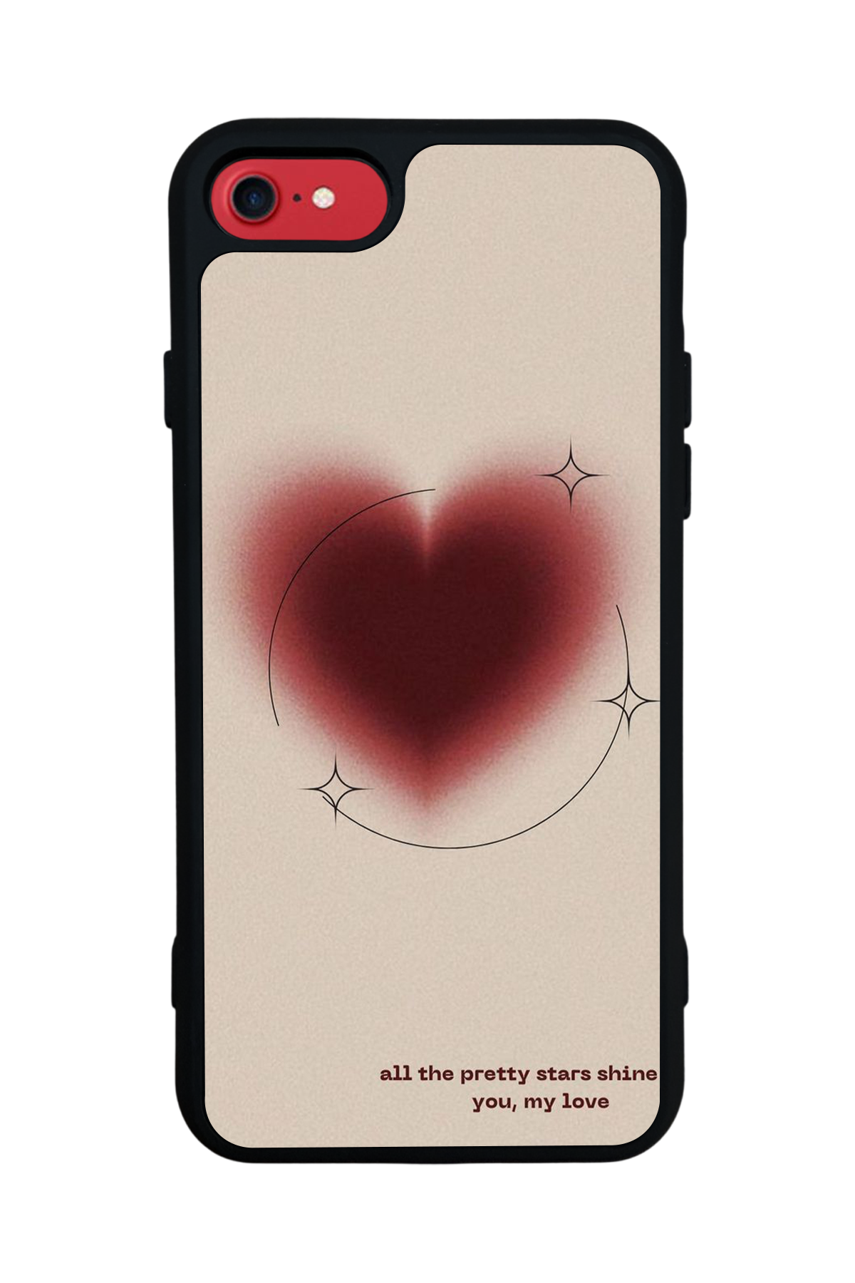 iPhone 7 Uyumlu Kalp Love Tasarımlı Glossy Premium Kılıf