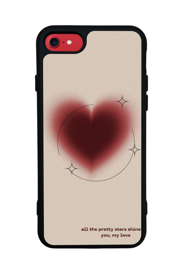 iPhone 7 Uyumlu Kalp Love Tasarımlı Glossy Premium Kılıf