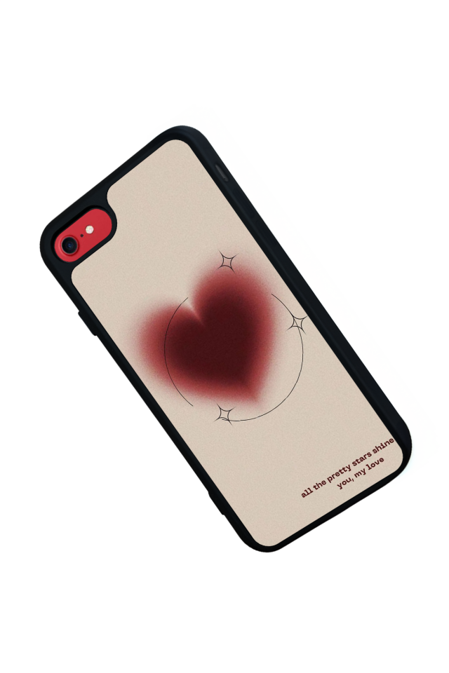iPhone 7 Uyumlu Kalp Love Tasarımlı Glossy Premium Kılıf