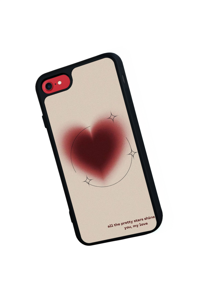 iPhone 7 Uyumlu Kalp Love Tasarımlı Glossy Premium Kılıf