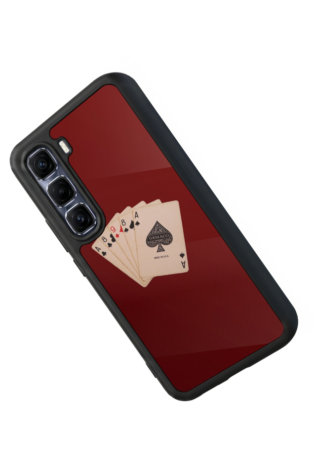 Infinix Hot 60 Pro Plus Uyumlu Kirmizi Tasarımlı Glossy Premium Kılıf