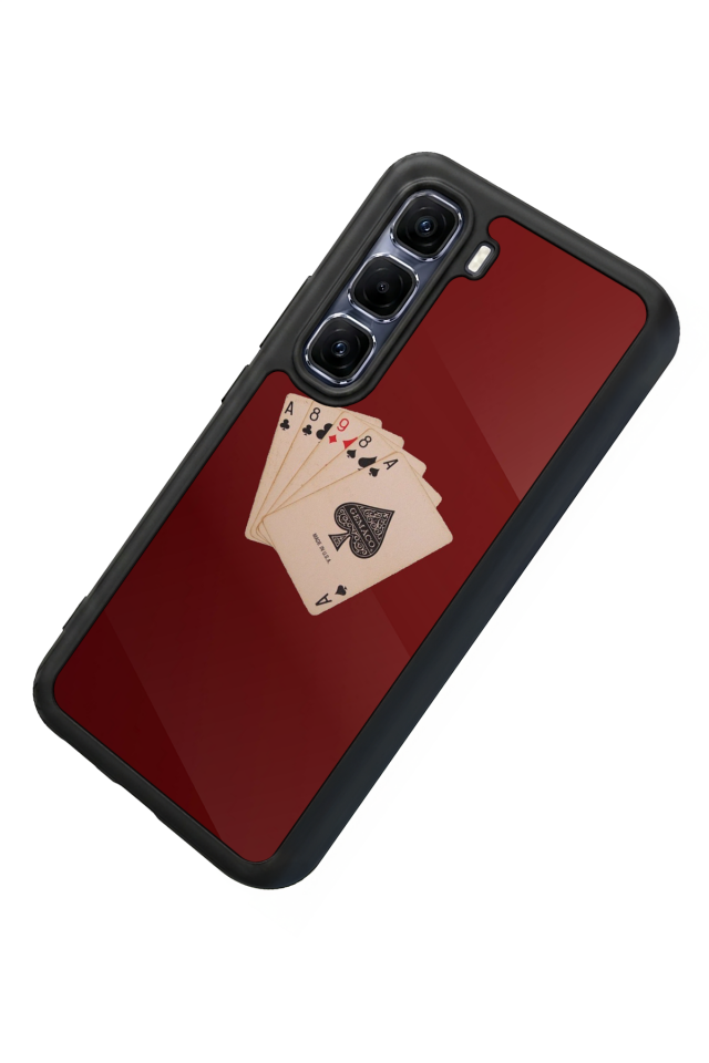 Infinix Hot 60 Pro Plus Uyumlu Kirmizi Tasarımlı Glossy Premium Kılıf