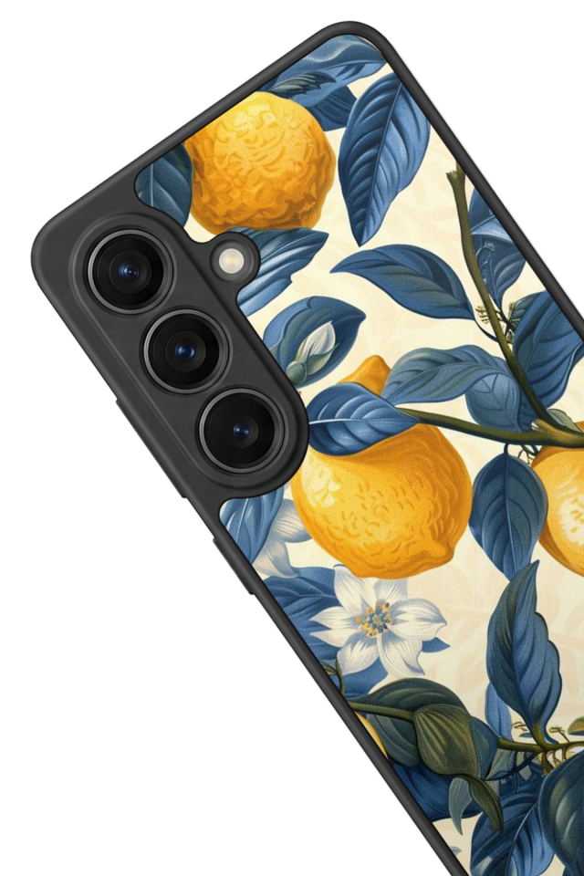 Samsung Galaxy S26 Uyumlu Limon Tasarımlı Glossy Premium Kılıf