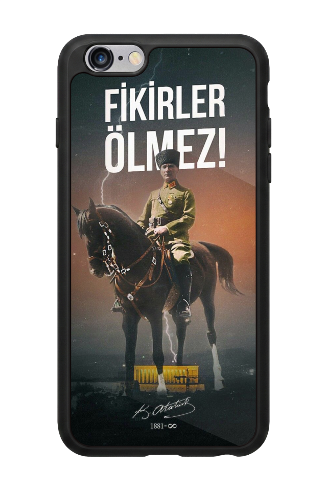 iPhone 6s Plus Uyumlu Mustafa Kemal Ataturk Tasarımlı Glossy Premium Kılıf