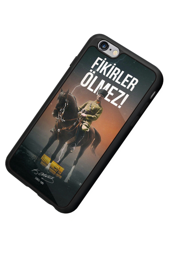 iPhone 6s Plus Uyumlu Mustafa Kemal Ataturk Tasarımlı Glossy Premium Kılıf