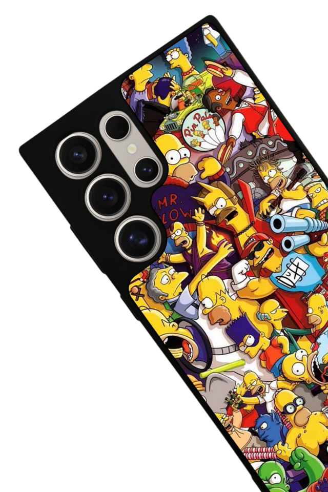Samsung Galaxy S23 Ultra Uyumlu The Simpsons Tasarımlı Glossy Premium Kılıf
