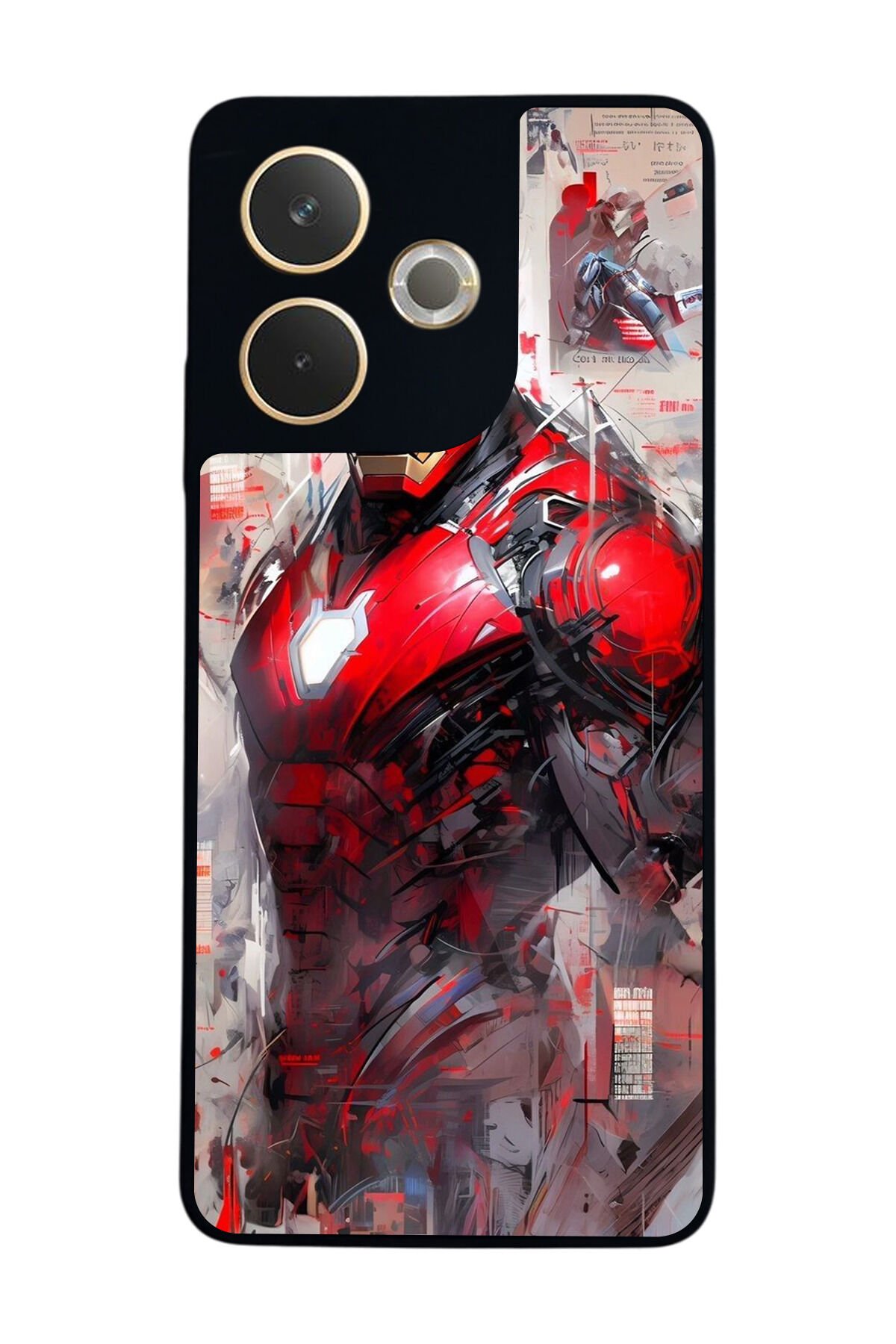 Oppo A5 Pro Uyumlu Iron Man ( Demir Adam ) Tasarımlı Glossy Premium Kılıf