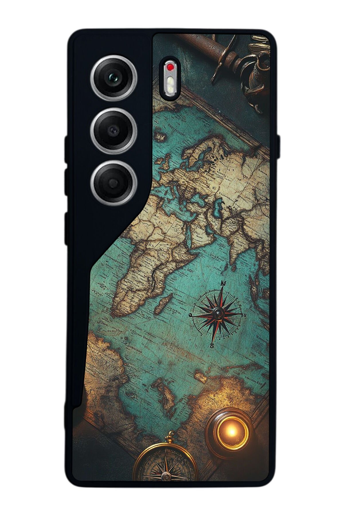 Tecno Camon 40 Uyumlu Harita Tasarımlı Glossy Premium Kılıf