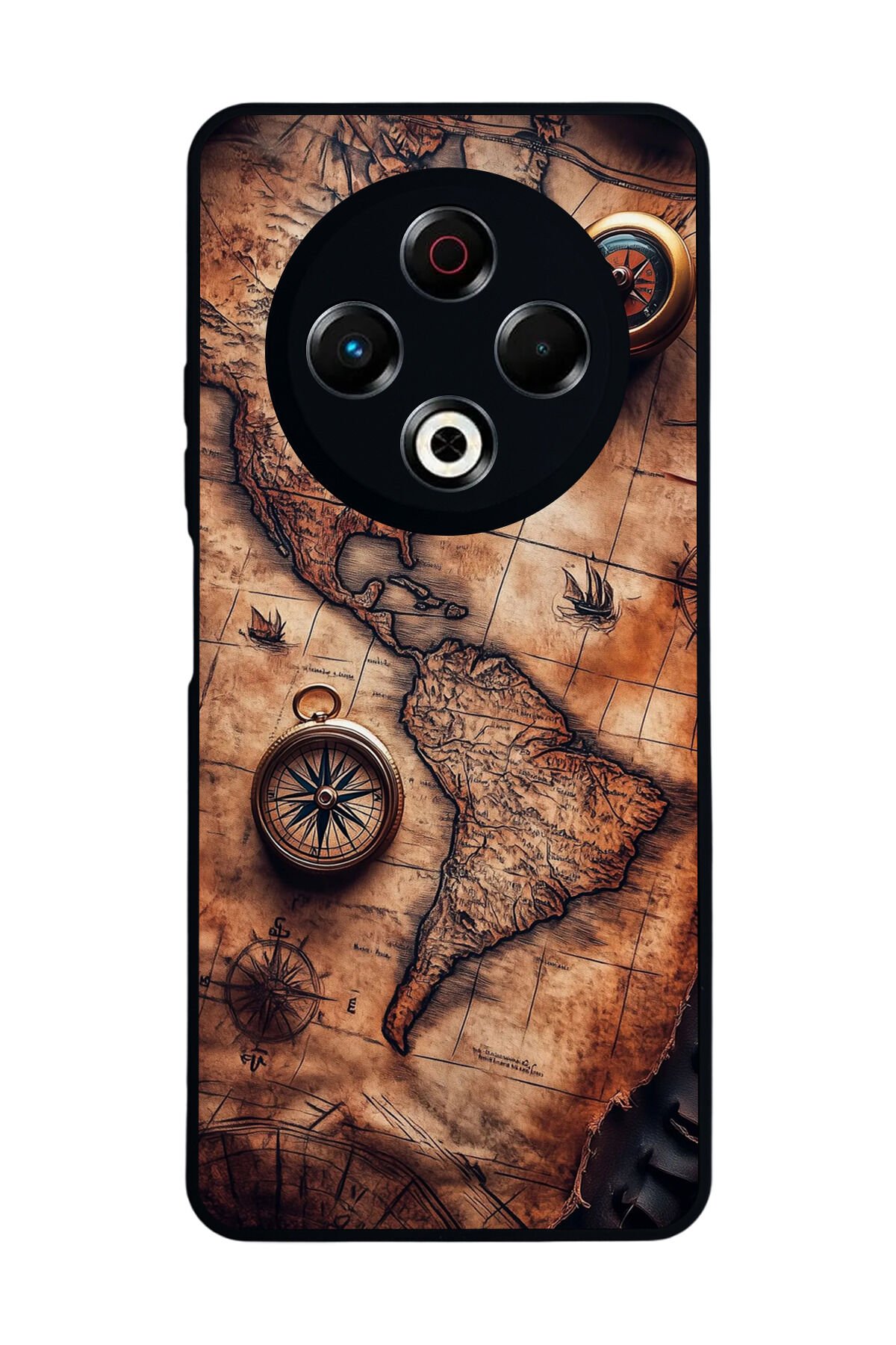 Tecno Spark 30 Uyumlu Harita Tasarımlı Glossy Premium Kılıf
