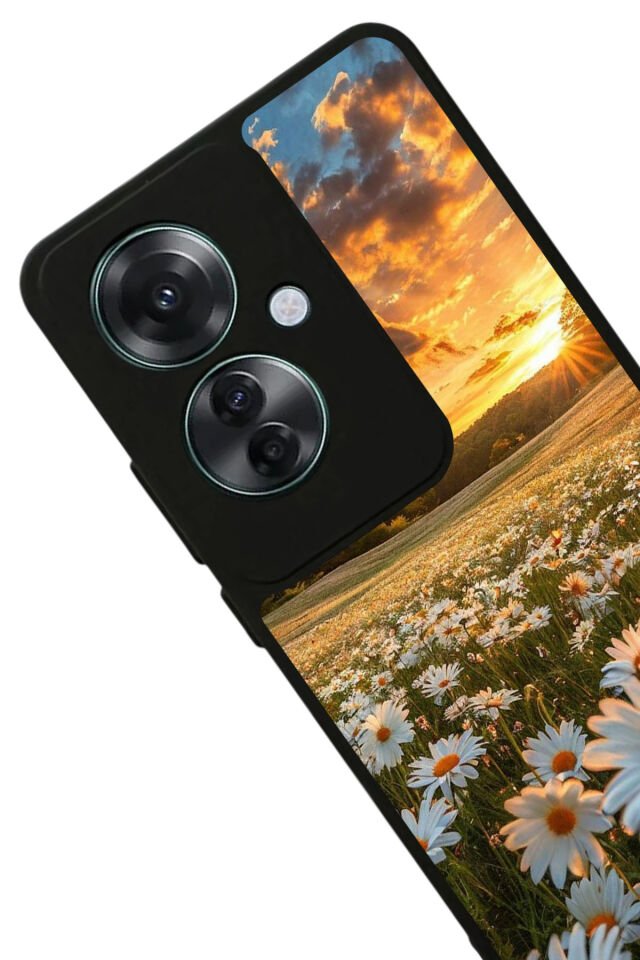 Oppo Reno 11F Uyumlu Cicek Tasarımlı Glossy Premium Kılıf