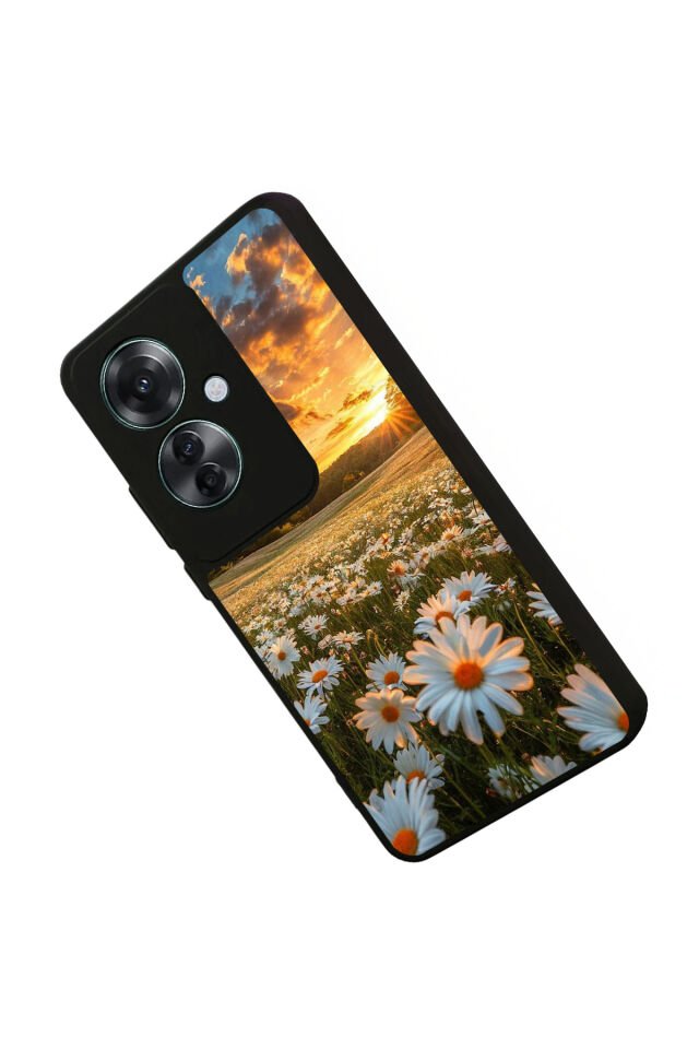 Oppo Reno 11F Uyumlu Cicek Tasarımlı Glossy Premium Kılıf