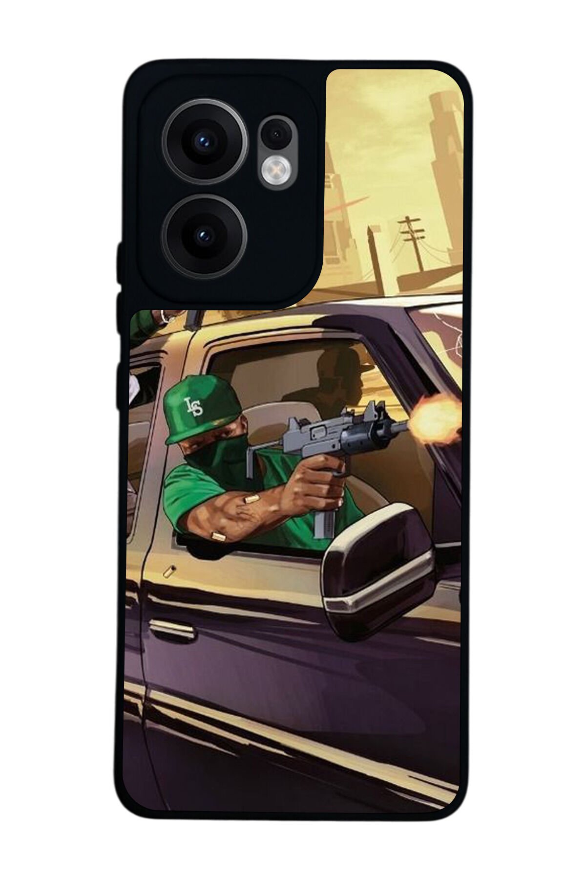 Oppo Reno 13F Uyumlu GTA Tasarımlı Glossy Premium Kılıf