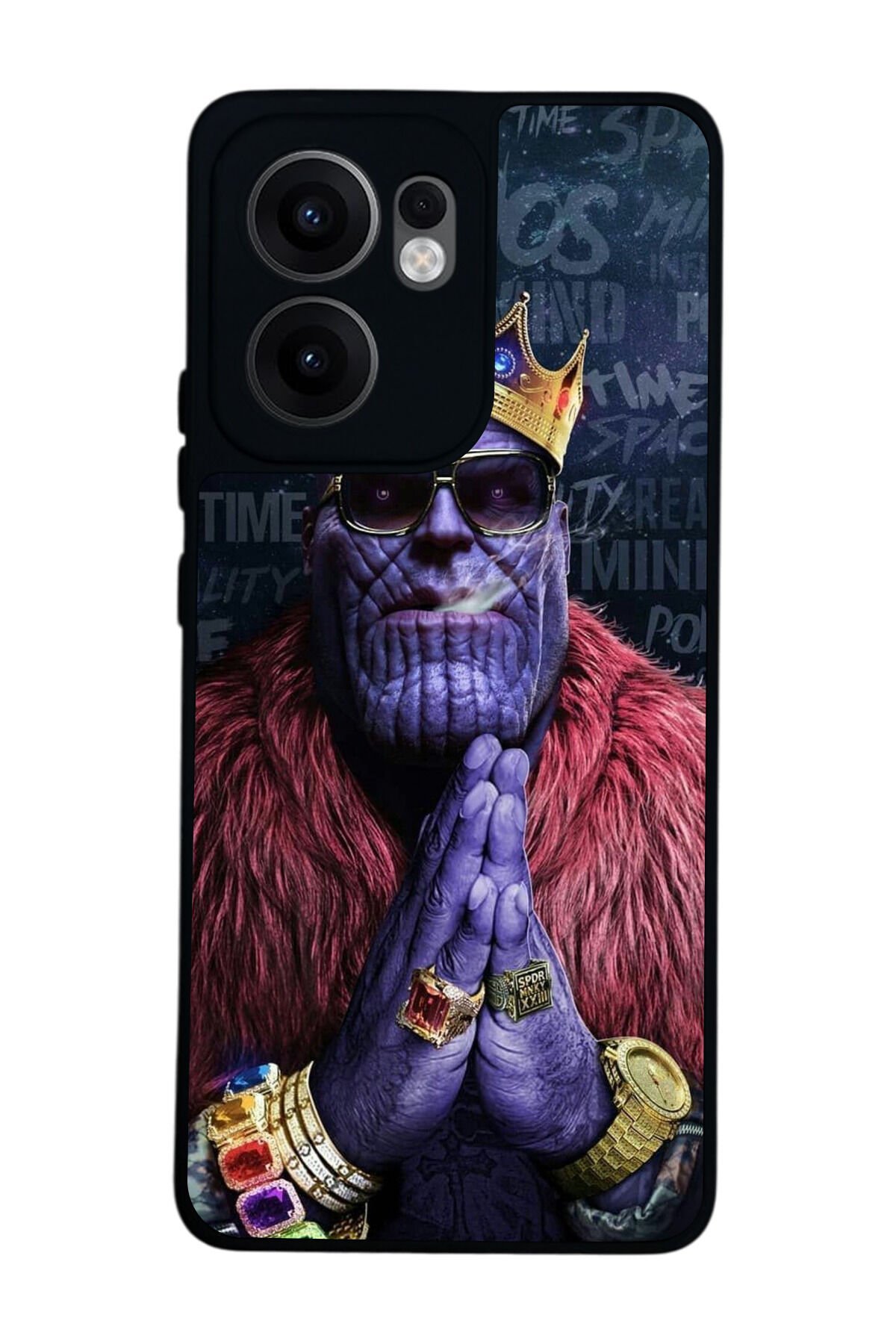 Oppo Reno 13F Uyumlu Thanos Tasarımlı Glossy Premium Kılıf