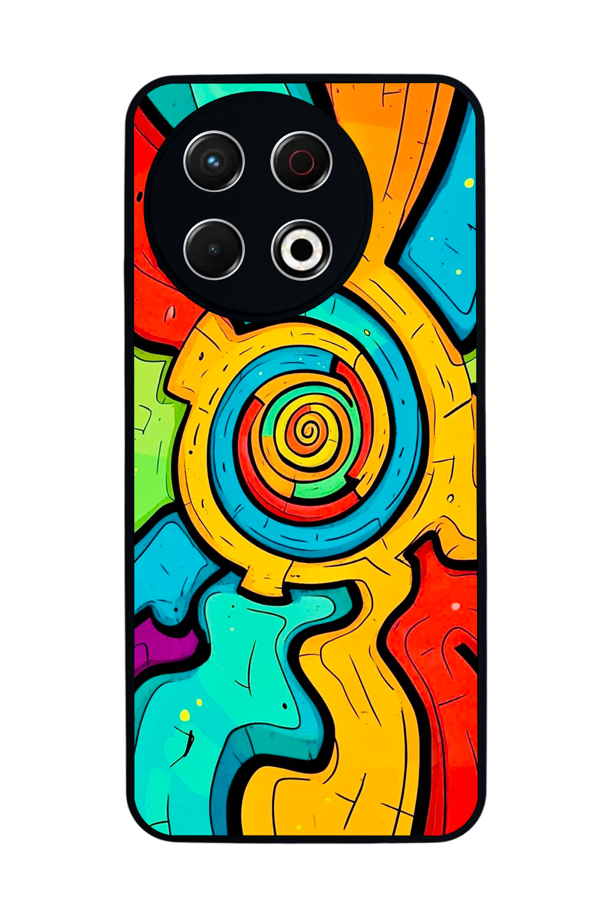 Tecno Spark 30 Pro Uyumlu Abstract Tasarımlı Glossy Premium Kılıf