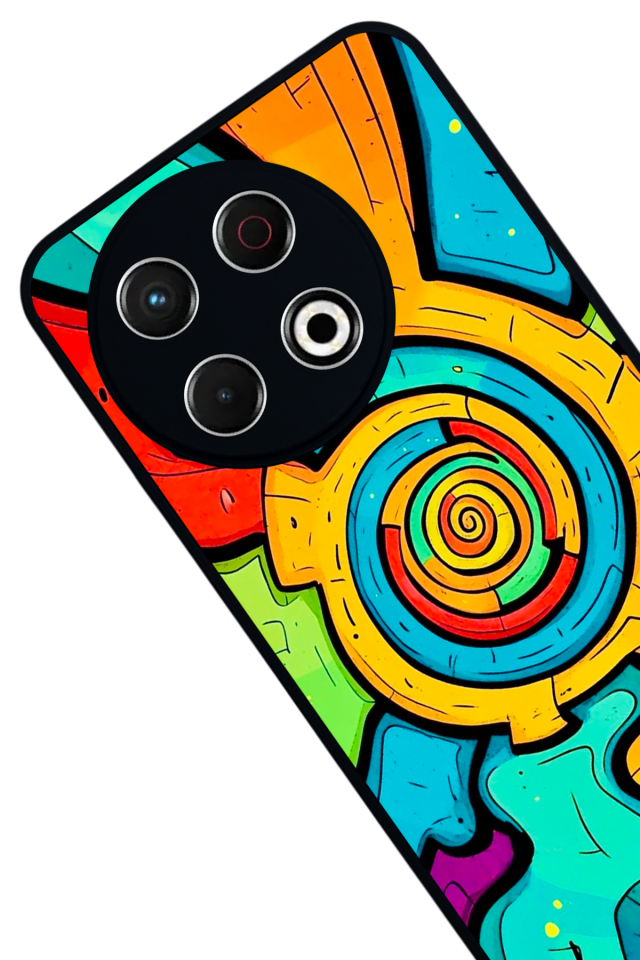 Tecno Spark 30 Pro Uyumlu Abstract Tasarımlı Glossy Premium Kılıf