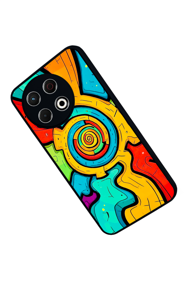 Tecno Spark 30 Pro Uyumlu Abstract Tasarımlı Glossy Premium Kılıf