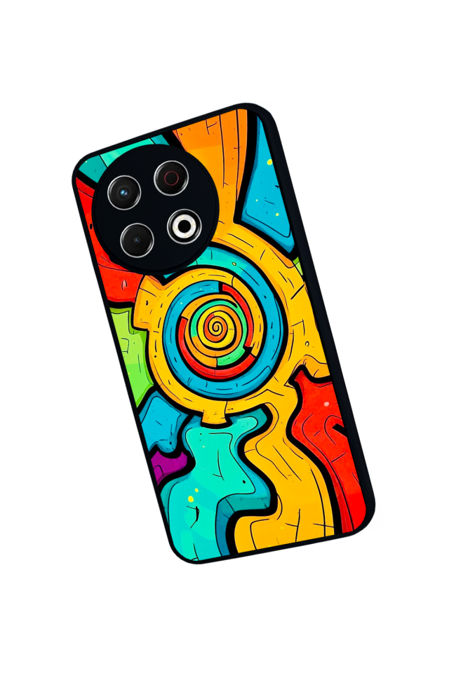 Tecno Spark 30 Pro Uyumlu Abstract Tasarımlı Glossy Premium Kılıf