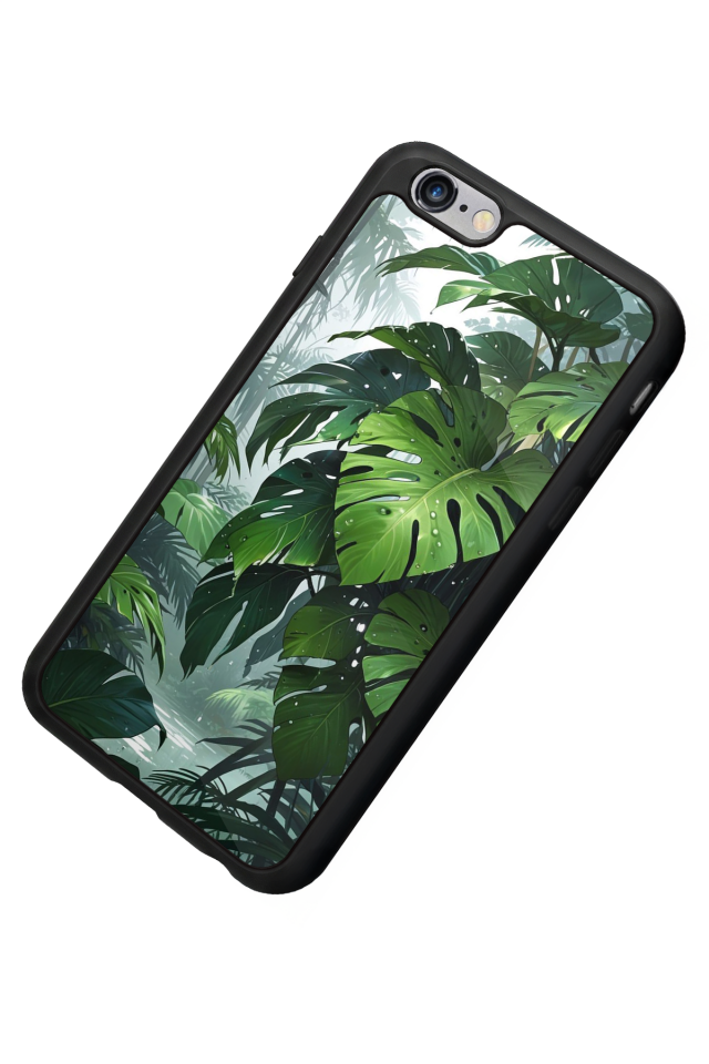 iPhone 6s Plus Uyumlu Botanik Tasarımlı Glossy Premium Kılıf