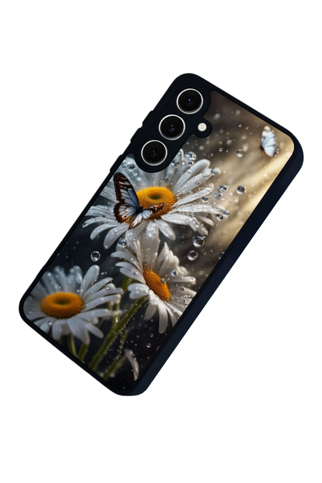 Samsung Galaxy S24 FE Uyumlu Cicek Tasarımlı Glossy Premium Kılıf