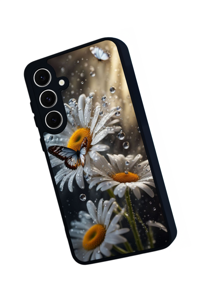 Samsung Galaxy S24 FE Uyumlu Cicek Tasarımlı Glossy Premium Kılıf