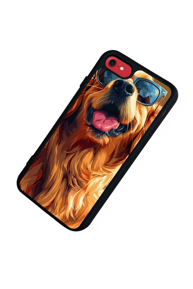 iPhone SE Uyumlu Golden Kopek Tasarımlı Glossy Premium Kılıf