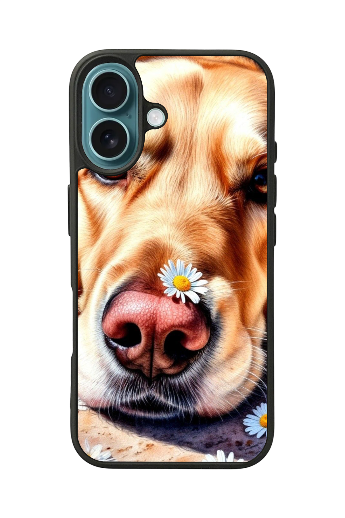 iPhone 16 Plus Uyumlu Golden Kopek Tasarımlı Glossy Premium Kılıf