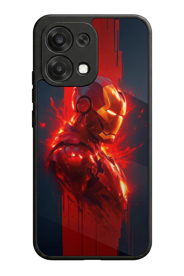 Oppo A6 Pro Uyumlu  Iron Man ( Demir Adam ) Tasarımlı Glossy Premium Kılıf