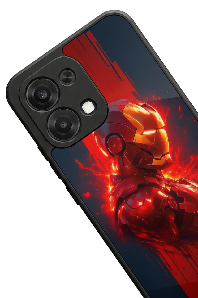 Oppo A6 Pro Uyumlu  Iron Man ( Demir Adam ) Tasarımlı Glossy Premium Kılıf