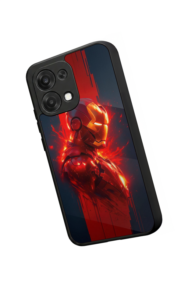 Oppo A6 Pro Uyumlu  Iron Man ( Demir Adam ) Tasarımlı Glossy Premium Kılıf