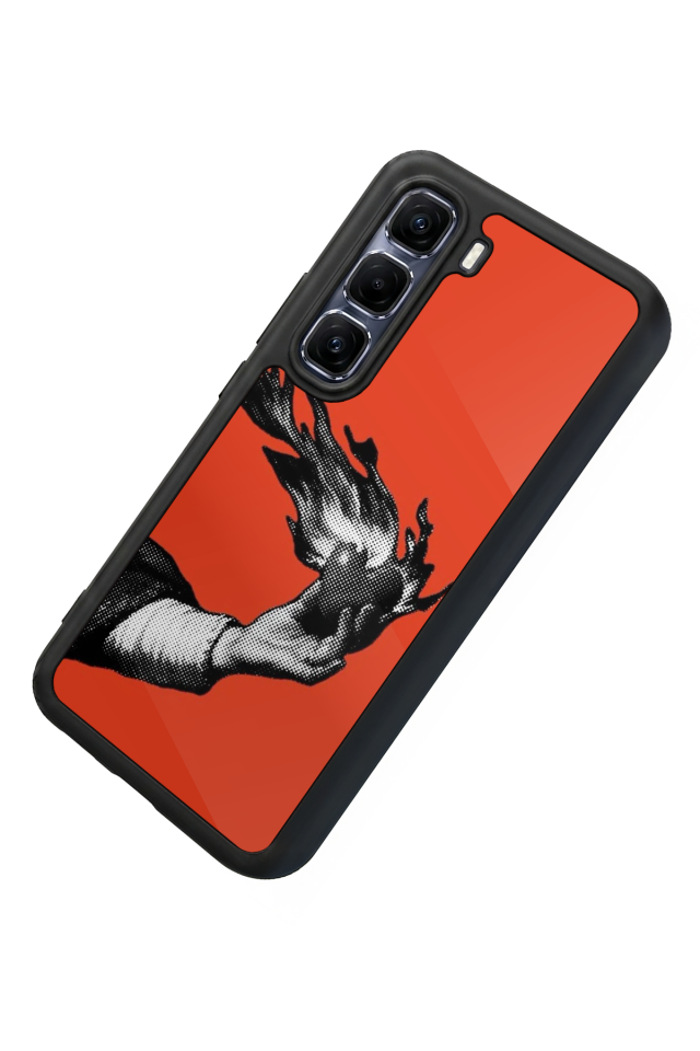 Infinix Hot 60 Pro Plus Uyumlu Kirmizi Tasarımlı Glossy Premium Kılıf